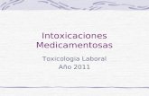 Intoxicaciones Medicamentosas Toxicologia Laboral Año 2011.