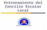 1 Entrenamiento del Concilio Escolar Local 2 SSC training will include:  Responsabilidad  Consejo composición  Oficia  Rules of Order  Records