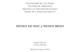 Universidad de Los Andes Facultad de Ingeniería Maestría en Telecomunicaciones Redes de Comunicaciones II REDES AD HOC y REDES MESH Angel Chacon Tomas.