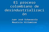 El proceso colombiano de desindustrialización Juan José Echavarría Mauricio Villamizar.