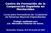 1 Centro de Formación de la Cooperación Española en Montevideo Curso para Formadores de Cuidadores de Personas Mayores Dependientes Trabajo realizado por: