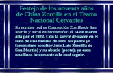 Festejo de los noventa años de China Zorrilla en el Teatro Nacional Cervantes Su nombre real es Concepción Zorrilla de San Martín y nació en Montevideo.
