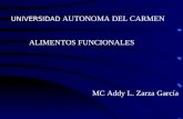 UNIVERSIDAD AUTONOMA DEL CARMEN ALIMENTOS FUNCIONALES MC Addy L. Zarza García.