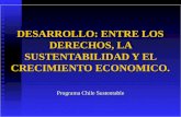 DESARROLLO: ENTRE LOS DERECHOS, LA SUSTENTABILIDAD Y EL CRECIMIENTO ECONOMICO. Programa Chile Sustentable.
