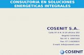 CONSULTORIA EN SOLUCIONES ENERGETICAS INTEGRALES COSENIT S.A.. Calle 97 A N. 8-10 oficina 203 Bogotá Colombia Tel.:57 1 6367163 Fax: 57 1 6420815 E-mail: