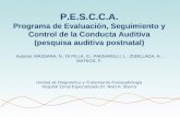 P.E.S.C.C.A. Programa de Evaluación, Seguimiento y Control de la Conducta Auditiva (pesquisa auditiva postnatal) Autores: MASSARA, N.; DI PILLA, G.; PASSARELLI,