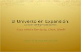 El Universo en Expansión: La visión cambiante del cosmos Rosa Amelia González, CRyA, UNAM UASLP, 13 de noviembre de 2009.