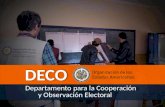 Departamento para la Cooperación DECO y Observación Electoral.