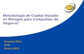 1 Metodología de Capital Basado en Riesgos para Compañías de Seguros” Ernesto Ríos SVS Enero 2013.