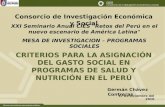 Consorcio de Investigación Económica y Social Germán Chávez Contreras XXI Seminario Anual CIES "Retos del Perú en el nuevo escenario de América Latina"
