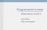Programación Lineal Matemáticas CCSS II Ana Pola IES Avempace.