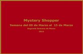 Mystery Shopper Semana del 09 de Marzo al 15 de Marzo Segunda Semana de Marzo 2015.