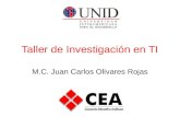 Taller de Investigación en TI M.C. Juan Carlos Olivares Rojas.