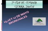 HORARIOS 2º FIN DE SEMANA SIERRA-JOVEN 15,16 Y 17 DE MAYO, BRONCHALES.