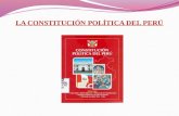 LA CONSTITUCIÓN POLÍTICA DEL PERÚ. I. DEFINICIÓN La Constitución Política del Perú o también llamada " Carta Magna" es la ley fundamental sobre la que.