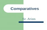 Comparatives Sr. Arias Comparatives You have learned más and menos in certain expressions.