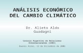 ANÁLISIS ECONÓMICO DEL CAMBIO CLIMÁTICO Dr. Alieto Aldo Guadagni Consejo Argentino de Relaciones Internacionales (CARI) Buenos Aires, 13 de Diciembre de.