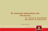 El sistema educativo de Veracruz Junio de 2008 Dr. Víctor A. Arredondo Secretario de Educación.
