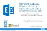 1© Copyright 2013 EMC Corporation. Todos los derechos reservados. Microsoft Exchange Mejores prácticas y reglas de diseño para el almacenamiento de EMC.