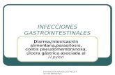 FUNDACION BARCELO FACULTAD DE MEDICINA INFECCIONES GASTROINTESTINALES Diarrea,intoxicación alimentaria,parasitosis, colitis pseudomembranosa, úlcera gástrica.