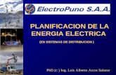 PLANIFICACION DE LA ENERGIA ELECTRICA PhD (c ) Ing. Luis Alberto Arcos Salazar (EN SISTEMAS DE DISTRIBUCION )