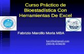 Curso Práctico de Bioestadística Con Herramientas De Excel Fabrizio Marcillo Morla MBA barcillo@gmail.com (593-9) 4194239.