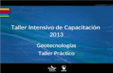 Taller Intensivo de Capacitación 2013 Geotecnologías Taller Práctico.