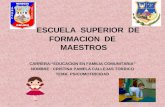 ESCUELA SUPERIOR DE FORMACION DE MAESTROS CARRERA:“EDUCACION EN FAMILIA COMUNITARIA” NOMBRE : CRISTINA PAMELA CALLEJAS TORRICO TEMA: PSICOMOTRICIDAD.
