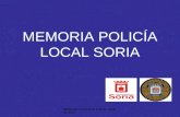 MEMORIA POLICÍA LOCAL SORIA 2013 MEMORIA POLICÍA LOCAL SORIA.