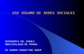 USO SEGURO DE REDES SOCIALES DEFENSORIA DEL PUEBLO MUNICIPALIDAD DE PARANA SR HADDEN CONSULTING GROUP.