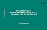 TRANSPORTE DE HIDROCARBUROS LÍQUIDOS Y GASODUCTOS DE CAPTACIÓN DICIEMBRE 2005.