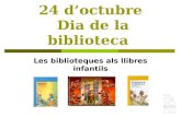 24 d’octubre Dia de la biblioteca Les biblioteques als llibres infantils.