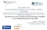 Foro ALC-UE Foro América Latina y el Caribe - Unión Europea Responsabilidad Social Corporativa (RSC) y alianzas multisectoriales: contribuciones a la competitividad,