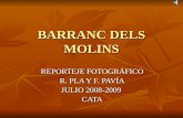 BARRANC DELS MOLINS REPORTEJE FOTOGRÁFICO R. PLA Y F. PAVÍA JULIO 2008-2009 CATA.
