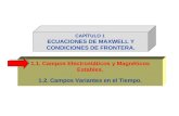 1.1. Campos Electrostáticos y Magnéticos Estables. 1.2. Campos Variantes en el Tiempo. CAPÍTULO 1 ECUACIONES DE MAXWELL Y CONDICIONES DE FRONTERA.