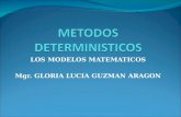 LOS MODELOS MATEMATICOS Mgr. GLORIA LUCIA GUZMAN ARAGON.