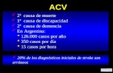 ©TAGM ACV 2ª causa de muerte 1ª causa de discapacidad 2ª causa de demencia En Argentina:  126.000 casos por año  350 casos por día  15 casos por hora.