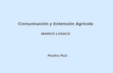 Paulino Ruiz Comunicación y Extensión Agrícola MARCO LOGICO.