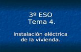 3º ESO Tema 4. Instalación eléctrica de la vivienda.