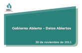 Gobierno Abierto – Datos Abiertos 30 de noviembre de 2011.