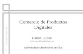 1 Carlos López Vázquez 2004 Comercio de Productos Digitales Carlos López carlos.lopez@thedigitalmap.com Universitario Autónomo del Sur.