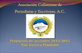 Propuesta de acciones 2013-2015 Noé Guerra Pimentel.