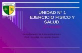UNIDAD N° 1 EJERCICIO FISICO Y SALUD. 2° medio Departamento de Educación Física Prof. Jennifer Hernández Santis.