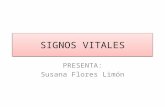 SIGNOS VITALES PRESENTA: Susana Flores Limón. CONCEPTO Son indicadores que reflejan el estado fisiológico de los órganos vitales (cerebro, corazón, pulmones)