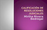 Mirtha Rivera Bedregal. “A diferencia de los documentos públicos notariales, los documentos judiciales no pueden ser objeto de calificación sino en determinados.