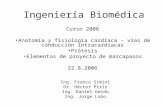 Ingeniería Biomédica Curso 2006 Anatomía y fisiología cardíaca – vías de conducción intracardíacas Prótesis Elementos de proyecto de marcapasos 22.8.2006.