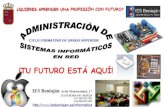ASIR: Administración de Sistemas Informáticos en Red Futuro Instalaciones Profesorado Enlaces ¿Qué vas a aprender? Inicio Plan de Formación FCT.