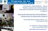 Programa de las Naciones Unidas para el Desarrollo  Proyecto No. UNDP 00059701 – México “Manejo y Destrucción Ambientalmente Adecuados.