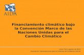 Financiamiento climático bajo la Convención Marco de las Naciones Unidas para el Cambio Climático Lima, Perú, agosto de 2014 Asociación Interamericana.