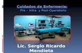 Cuidados de Enfermería: Pre – Intra y Post-Operatorio Lic. Sergio Ricardo Mendieta.
